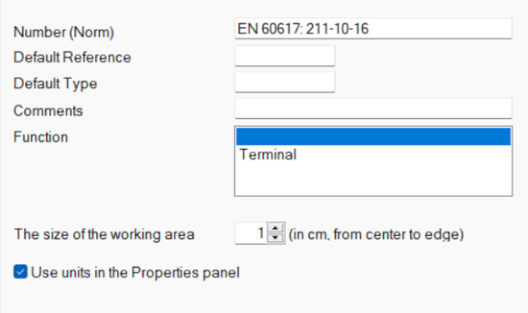 symbol settings