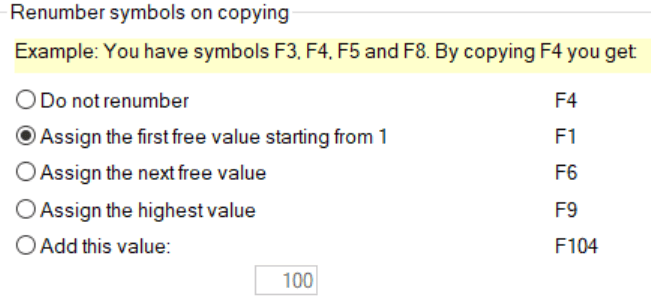 renumbering symbols